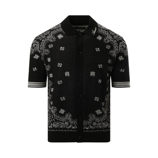 AMIRI Bandana Polo (Black)