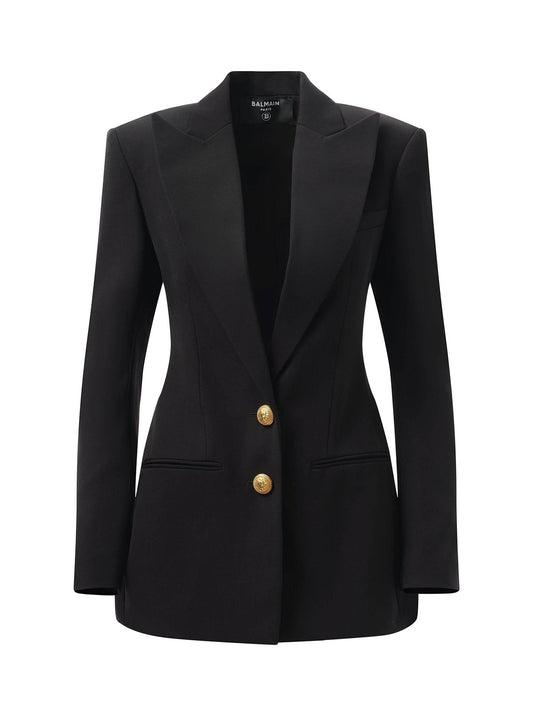 BALMAIN 2 BTN GDP Fitted Jacket (Black)