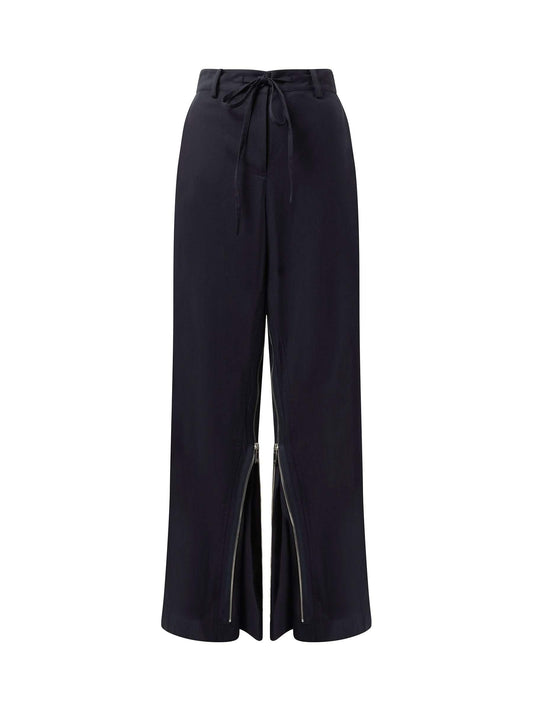HELMUT LANG Gusset Wide Leg Pants (Navy)