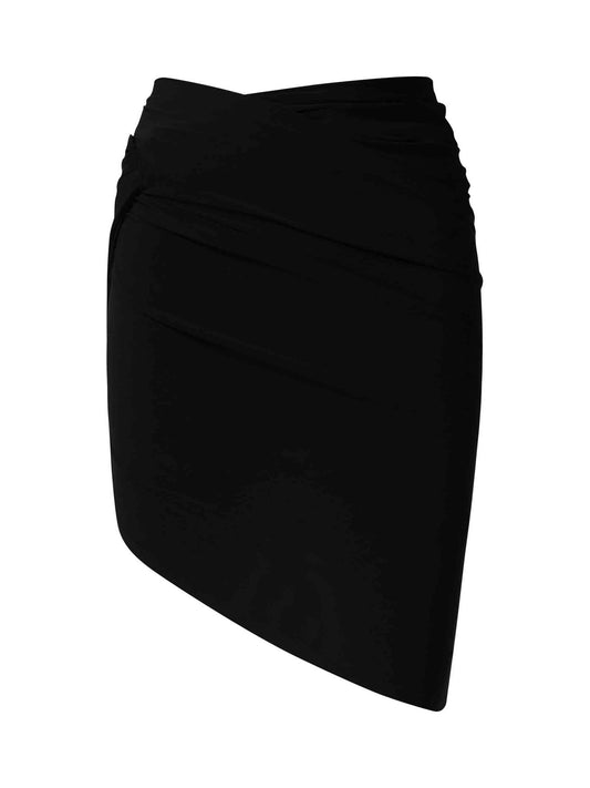 JACQUEMUS La Mini Jupe Drapeado (Black)
