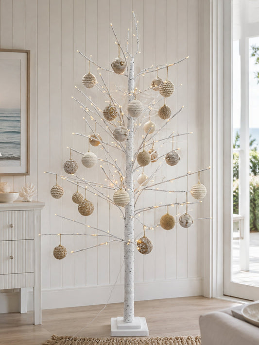 Threadz 160cm Pre-Lit Decorative Christmas Tree (White)