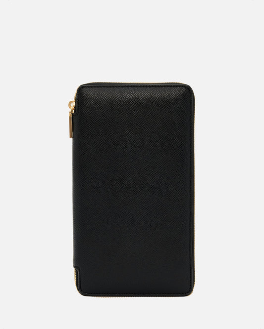 The Daily Edited Essentials Zip Travel Wallet Recycled Saffiano (Black)