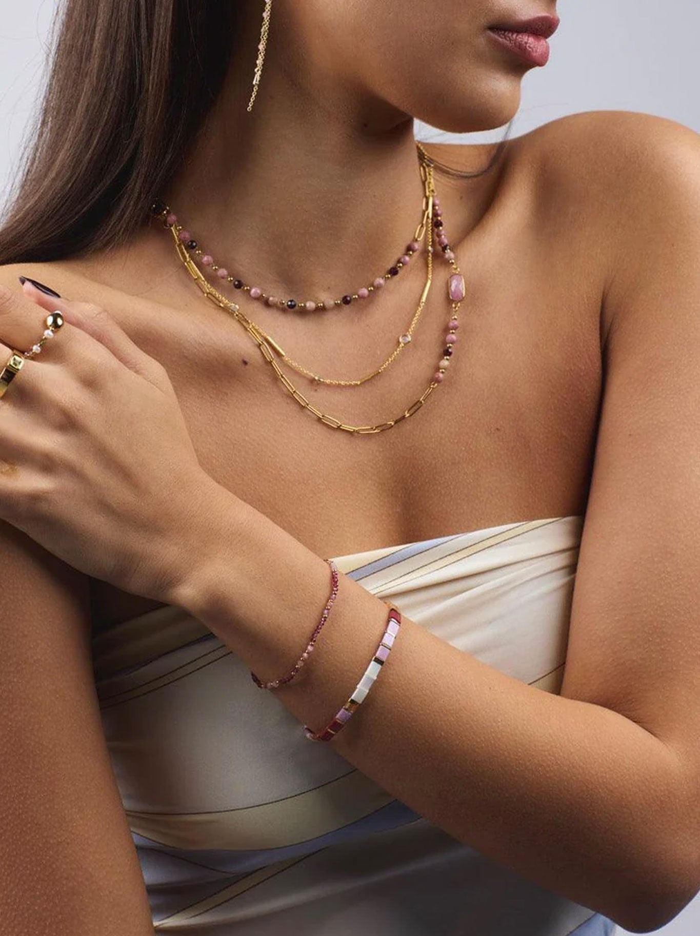 ZAFINO TILE BRACELET (Rouge)