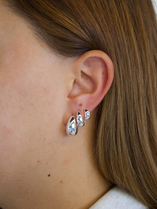 ZAFINO STEPH HOOP LARGE (Silver)