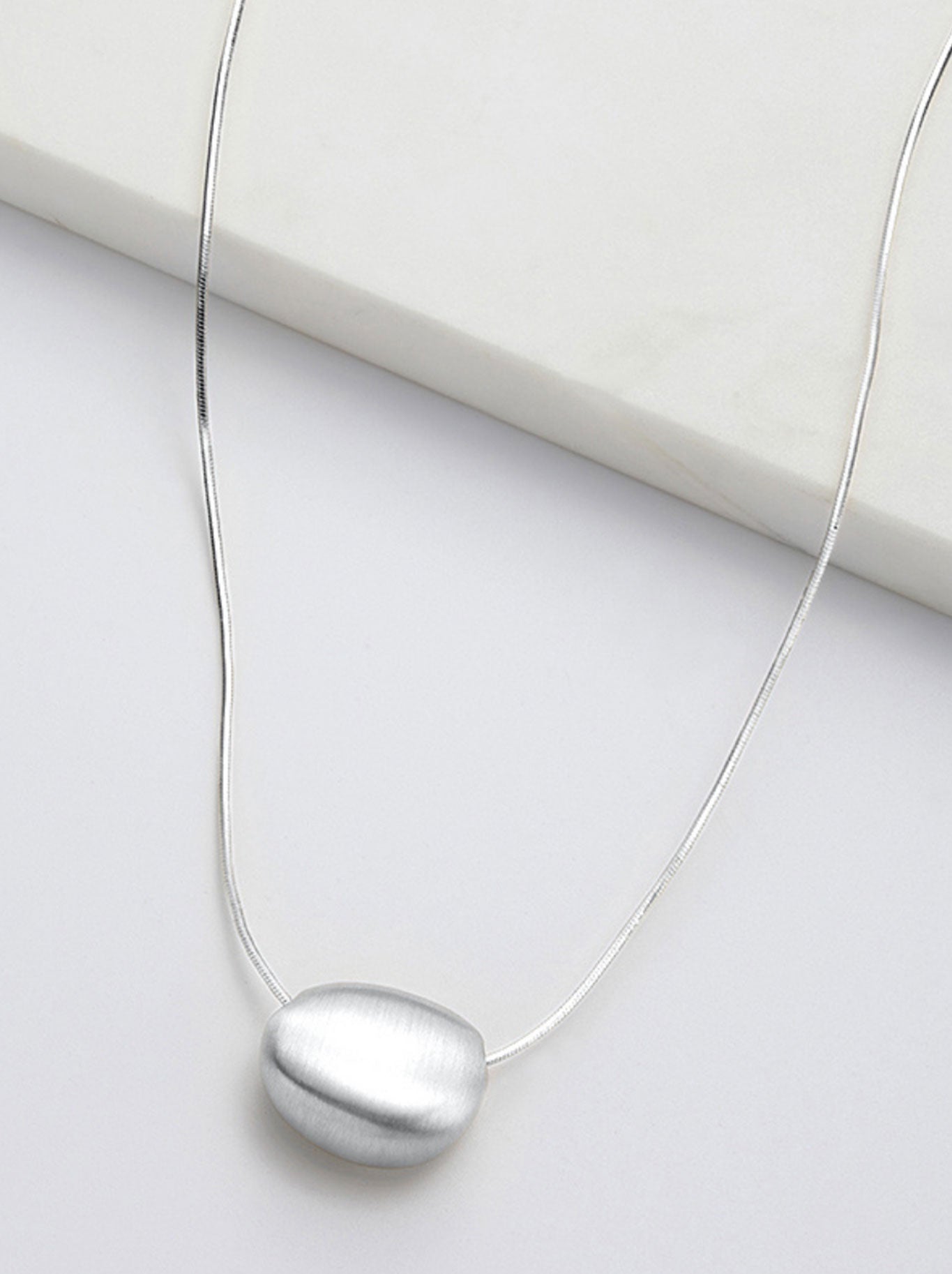 Image of Necklaces. Product name - ZAFINO STEPH BRUSHED NECKLACE in Silver colour by brand - Zafino