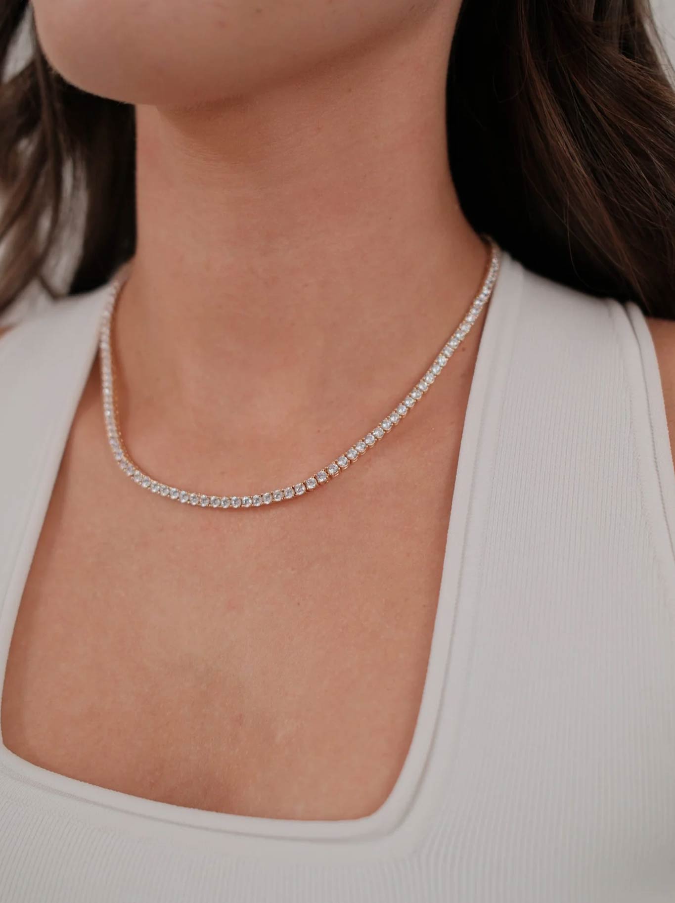 ZAFINO DANNI TENNIS NECKLACE (Gold)