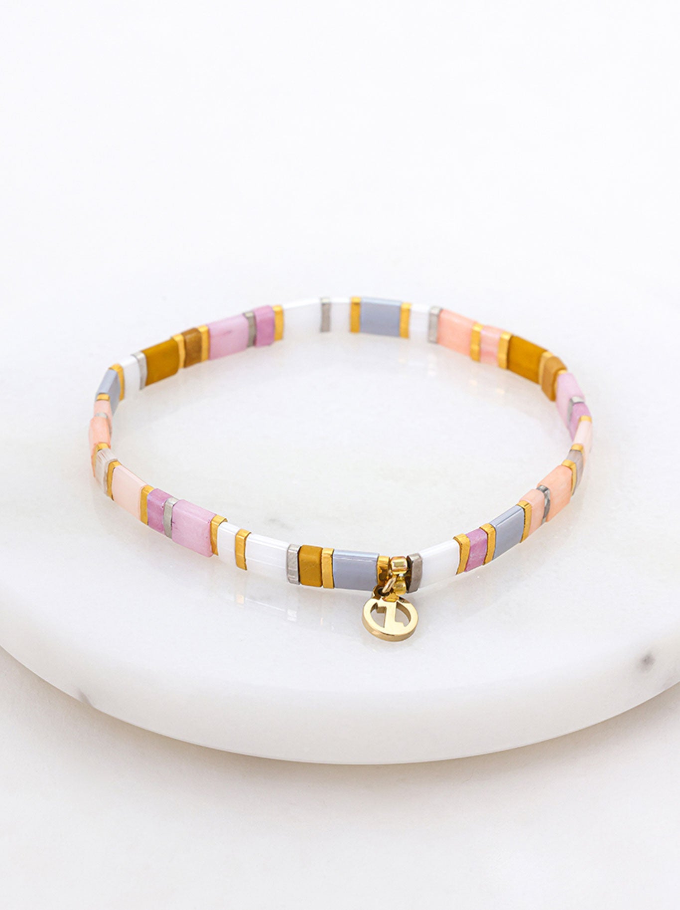 Image of Accessories. Product name - ZAFINO TILE BRACELET in Pastel colour by brand - Zafino