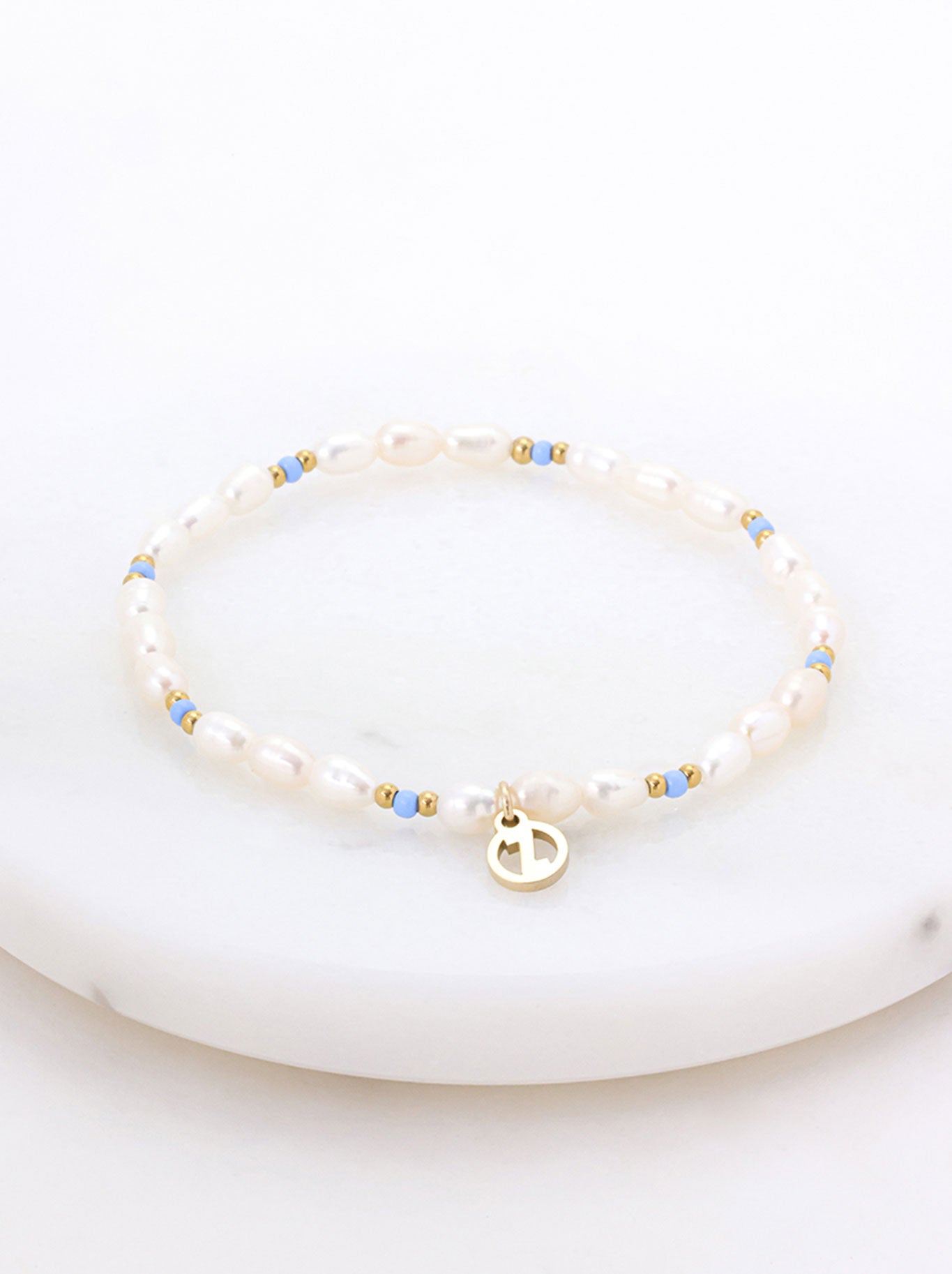 Image of Accessories. Productname: ZAFINO MIA BRACELET in Sky Blue colour by brand - Zafino