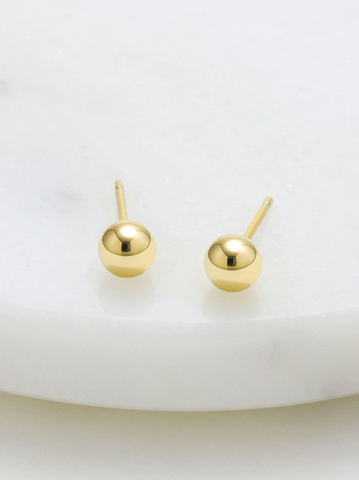 Image of Accessories. Product name - ZAFINO BALL STUD in Gold colour by brand - Zafino