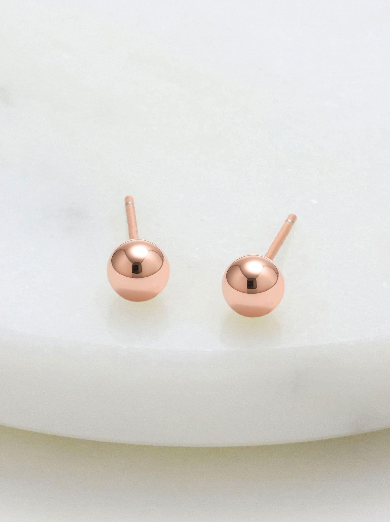 Image of Accessories. Productname: ZAFINO BALL STUD in Rose Gold colour by brand - Zafino