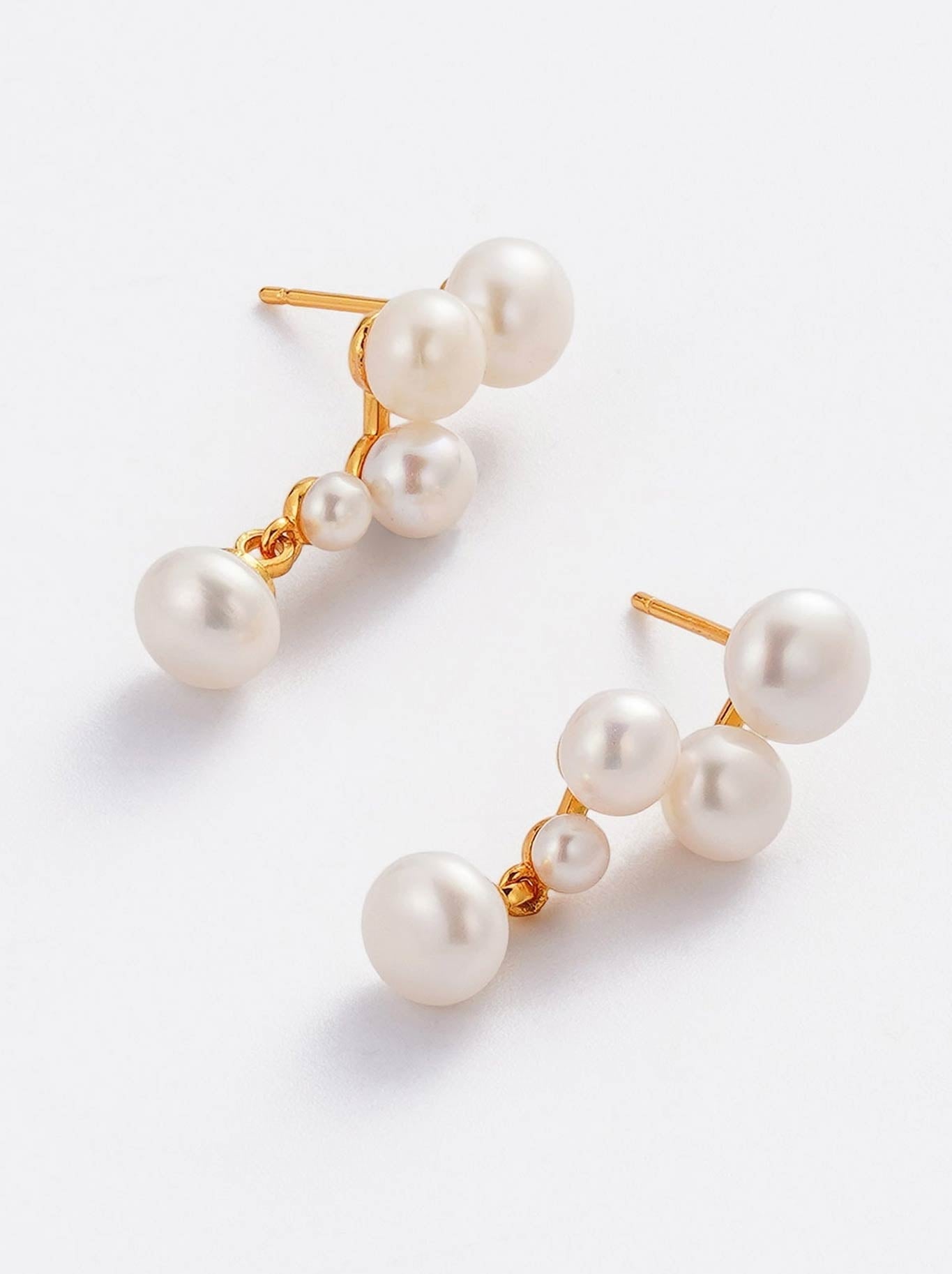 Zafino Luna Pearl Earring (Gold)