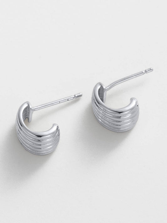 ZAFINO SASHA HOOP SMALL (Silver)