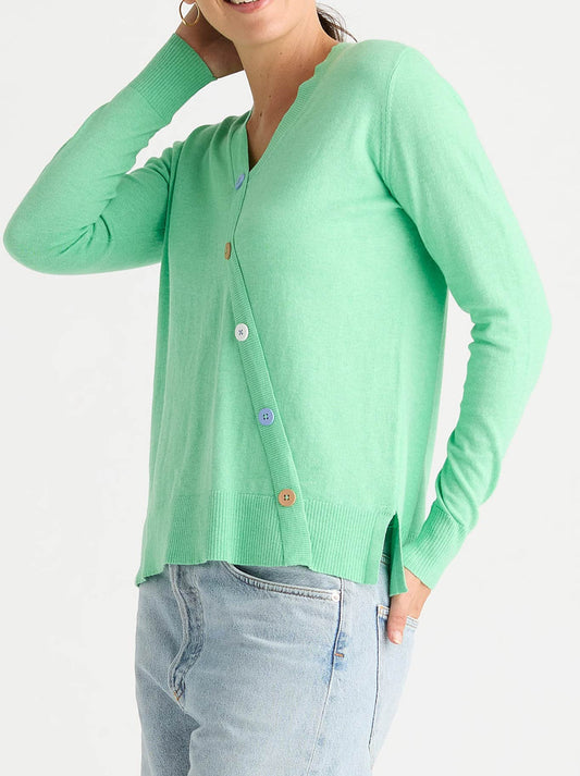 ZAKET & PLOVER BUTTON ANGLE TOP (Jelly Mint)