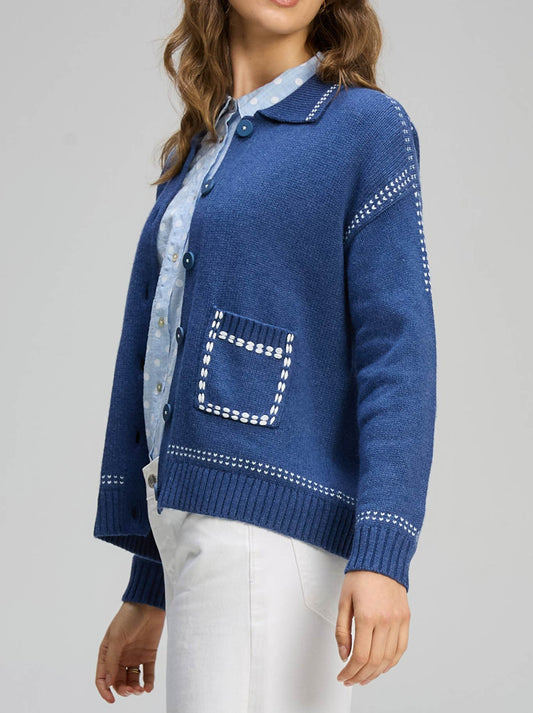 ZAKET & PLOVER TAILORED CARDIGAN (Indigo)