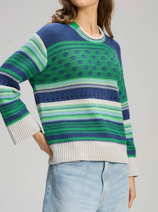 ZAKET & PLOVER STRIPE POP JUMPER (Parsley)