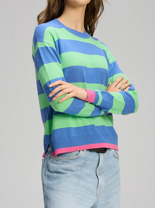 ZAKET & PLOVER STRIPE CLASH KNIT (Blueberry A)