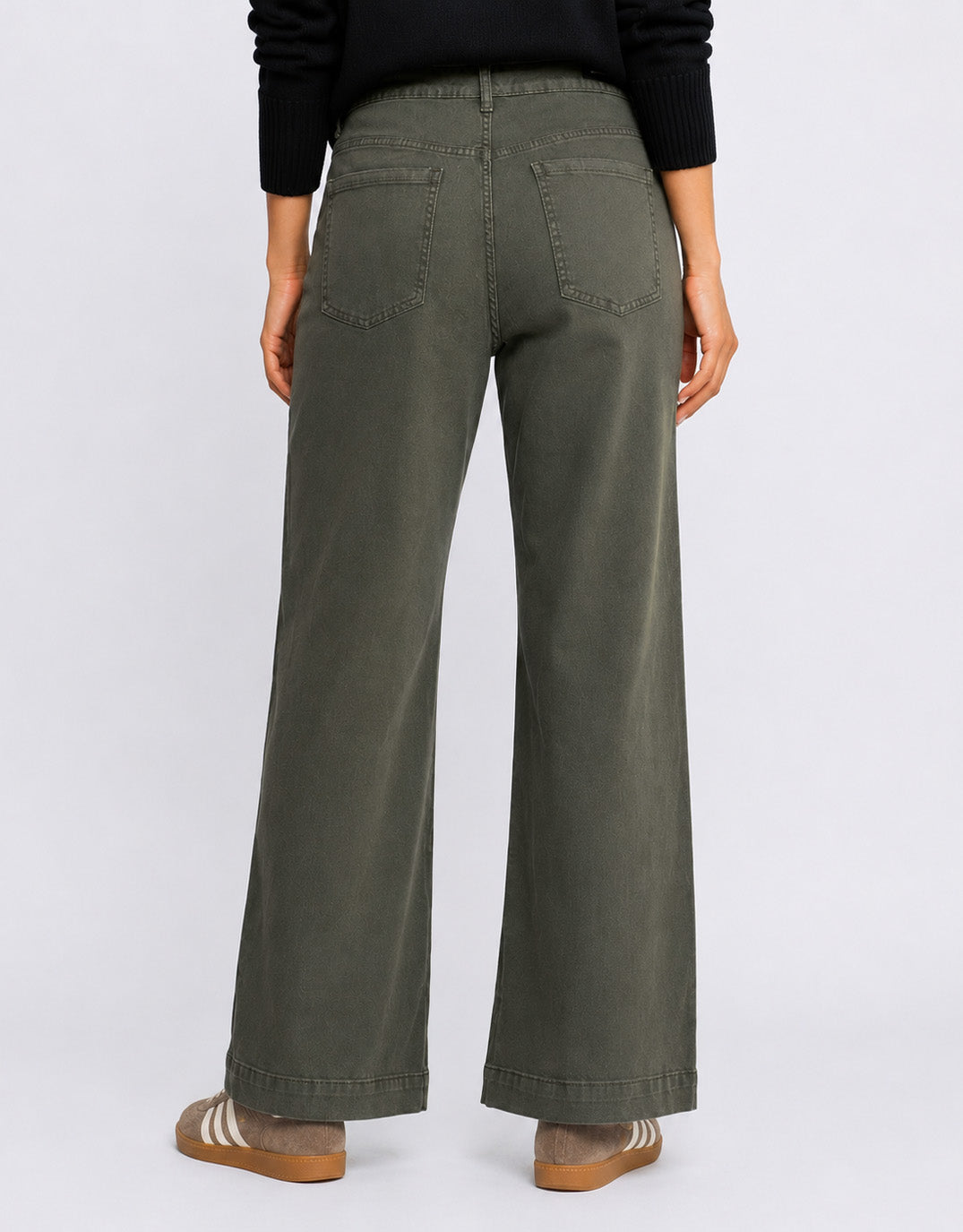 Among The Brave Zoey High Rise Stretch Denim Jean (Dark Khaki)
