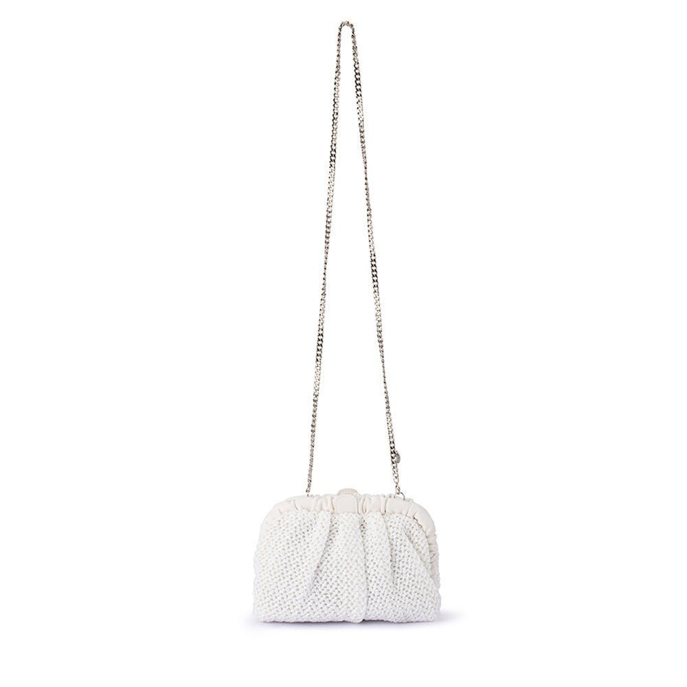 Olga Berg AMALIA PETITE Gathered Clutch (Red)