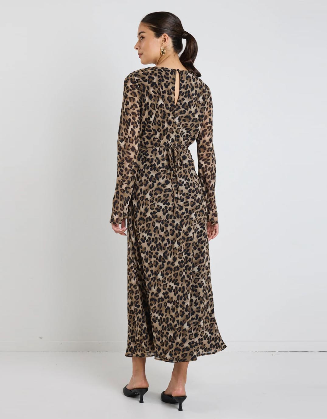 Chateau Dress - (Leopard Georgette)