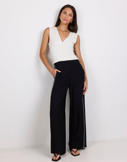 Among The Brave Exception Piped Side Pants (Black)