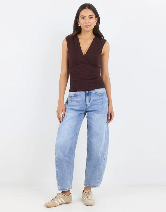 Among The Brave Graduate Stretch Barrel Jeans (Light Blue)