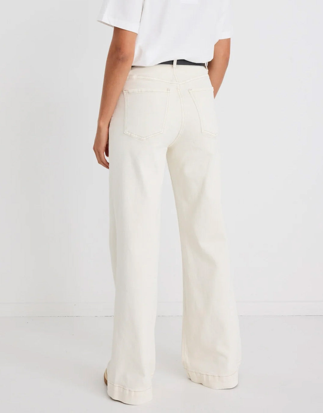 Among The Brave Zoey High Rise Stretch Denim Jean (Ecru)