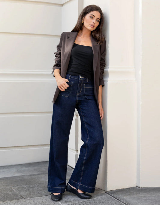 Among the Brave Zoey High Rise Stretch Denim Jean (Indigo)