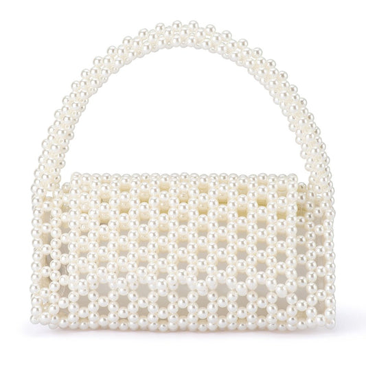 Olga Berg AMRITA Bead Top Handle (Pearl)