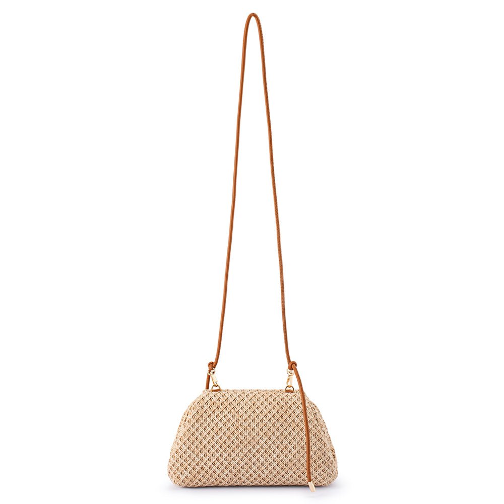 Olga Berg ANNA Woven Clutch (Natural)
