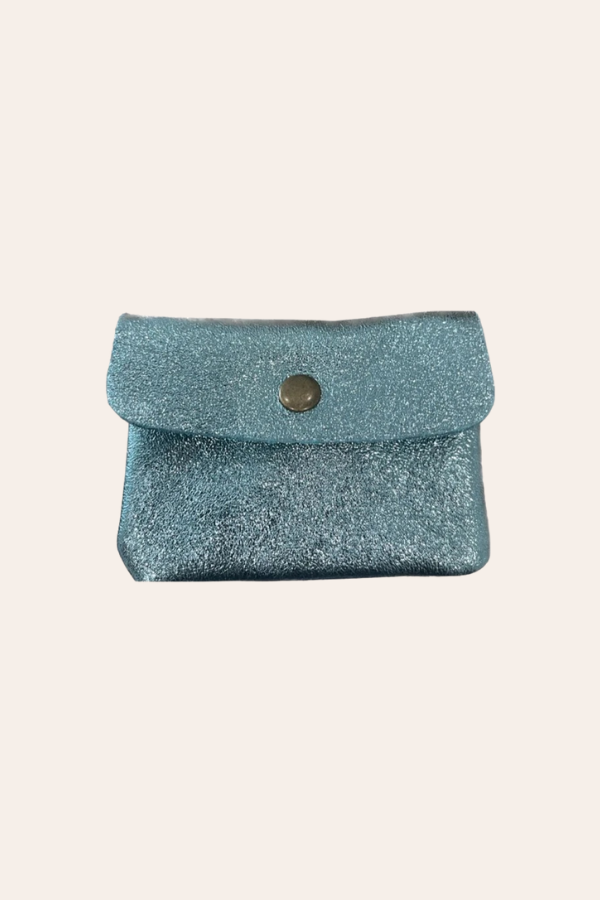 Image of Coin Purses. Productname: Coin Purse | Metallic Aqua in Aqua colour by brand - Kabana