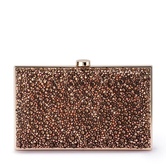 Olga Berg ASHA Hotfix Clutch (Chocolate)