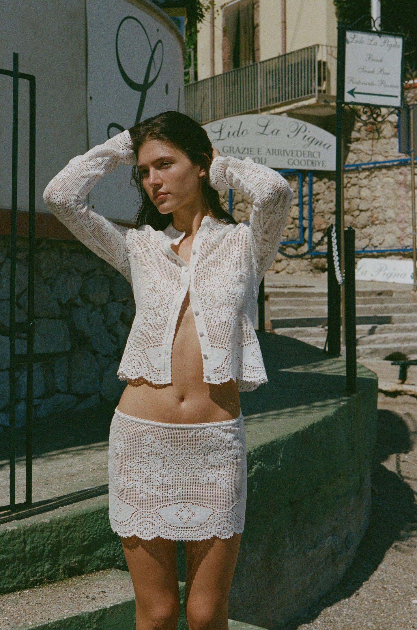 Belinda Skirt (White Lace)