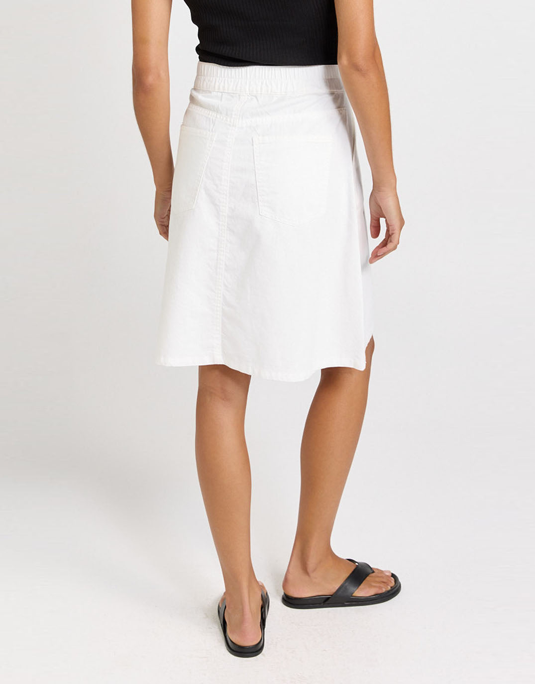 Betty Basics Aida Denim Skirt (White)