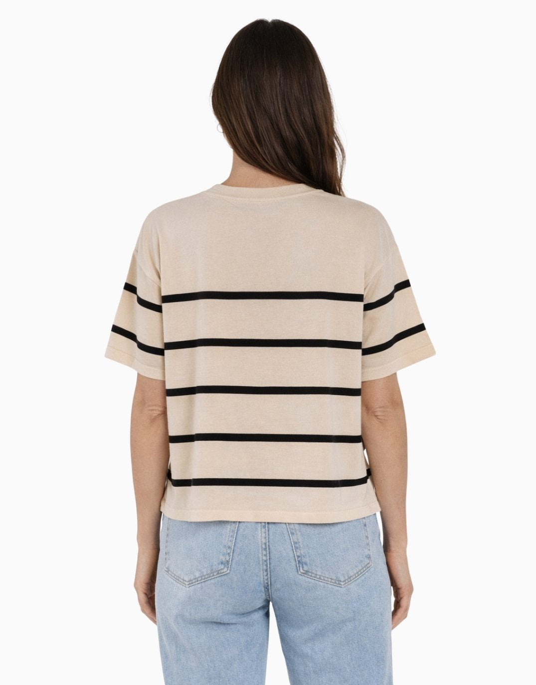 Betty Basics Bailey Box Sweater (Cream/Licorice)
