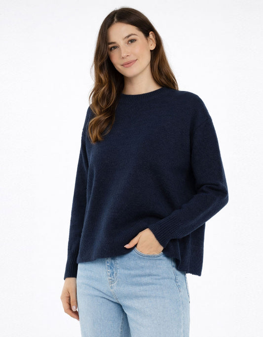 Betty Basics Camryn Knit Sweater (Navy)