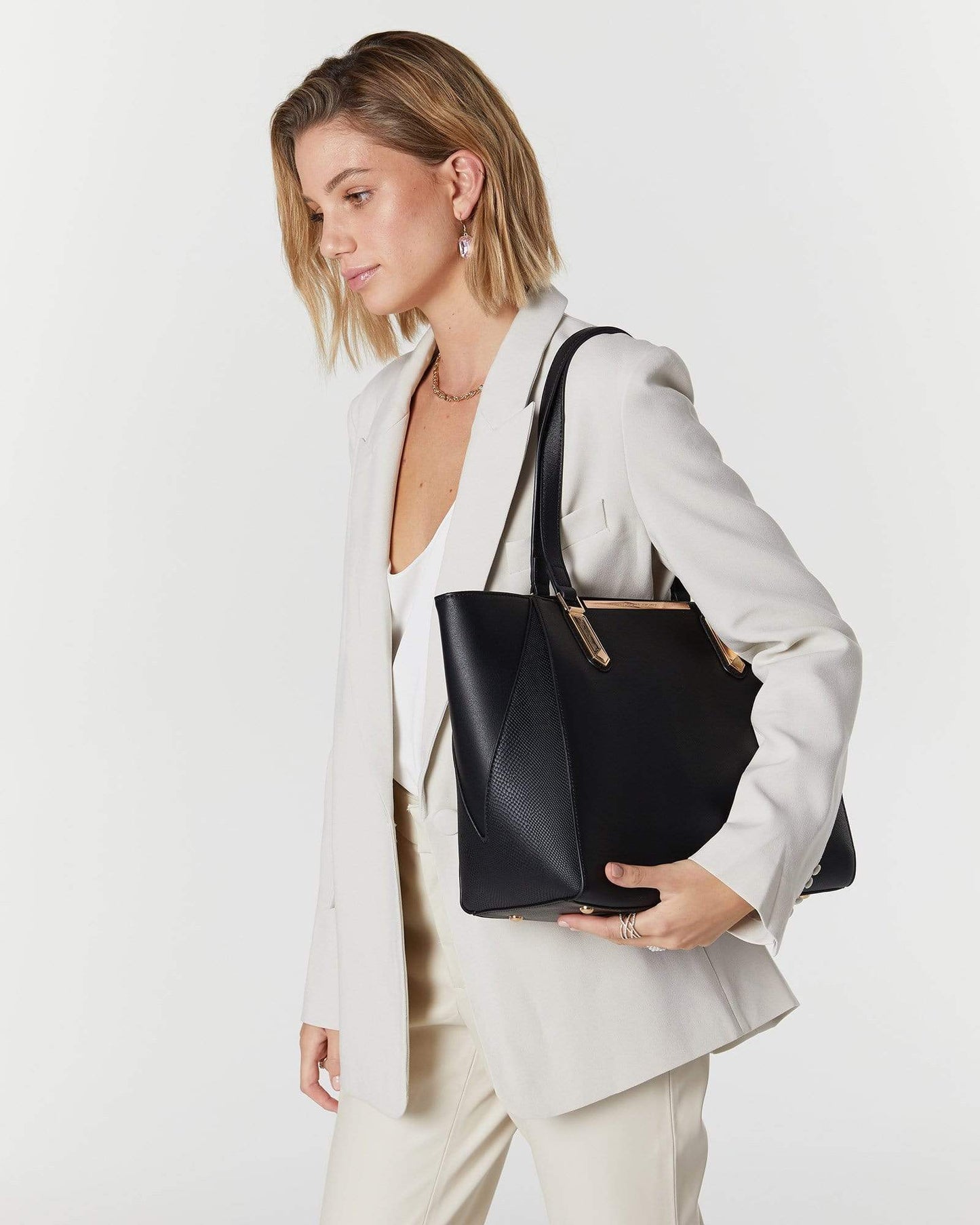 Colette by Colette Hayman And Gold Tote Bag (Black)