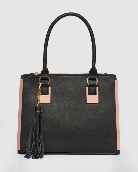 Colette And Rose Gold Lucy Tote Bag (Black)