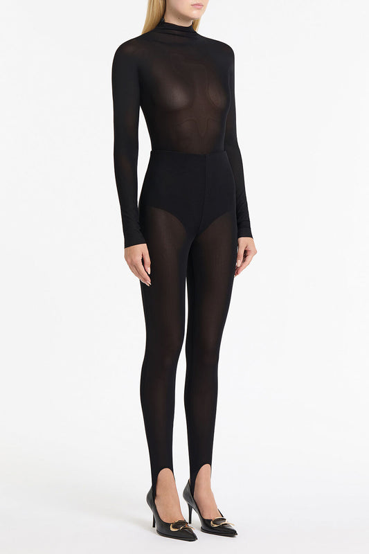 Carla Zampatti Ombra Mesh Bodysuit (Black)