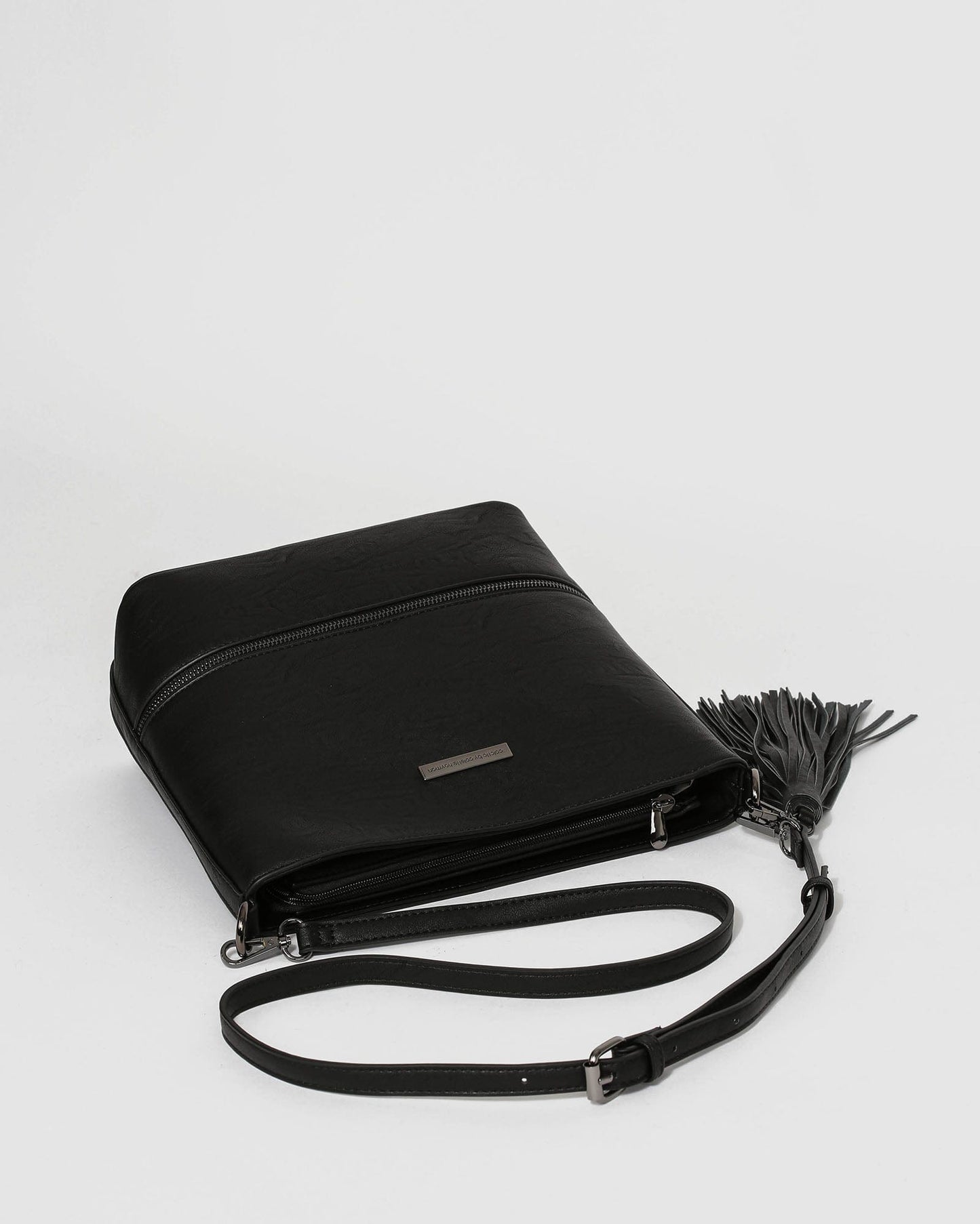 Colette by Colette Hayman Pia Tassel Medium Crossbody Bag (Black)