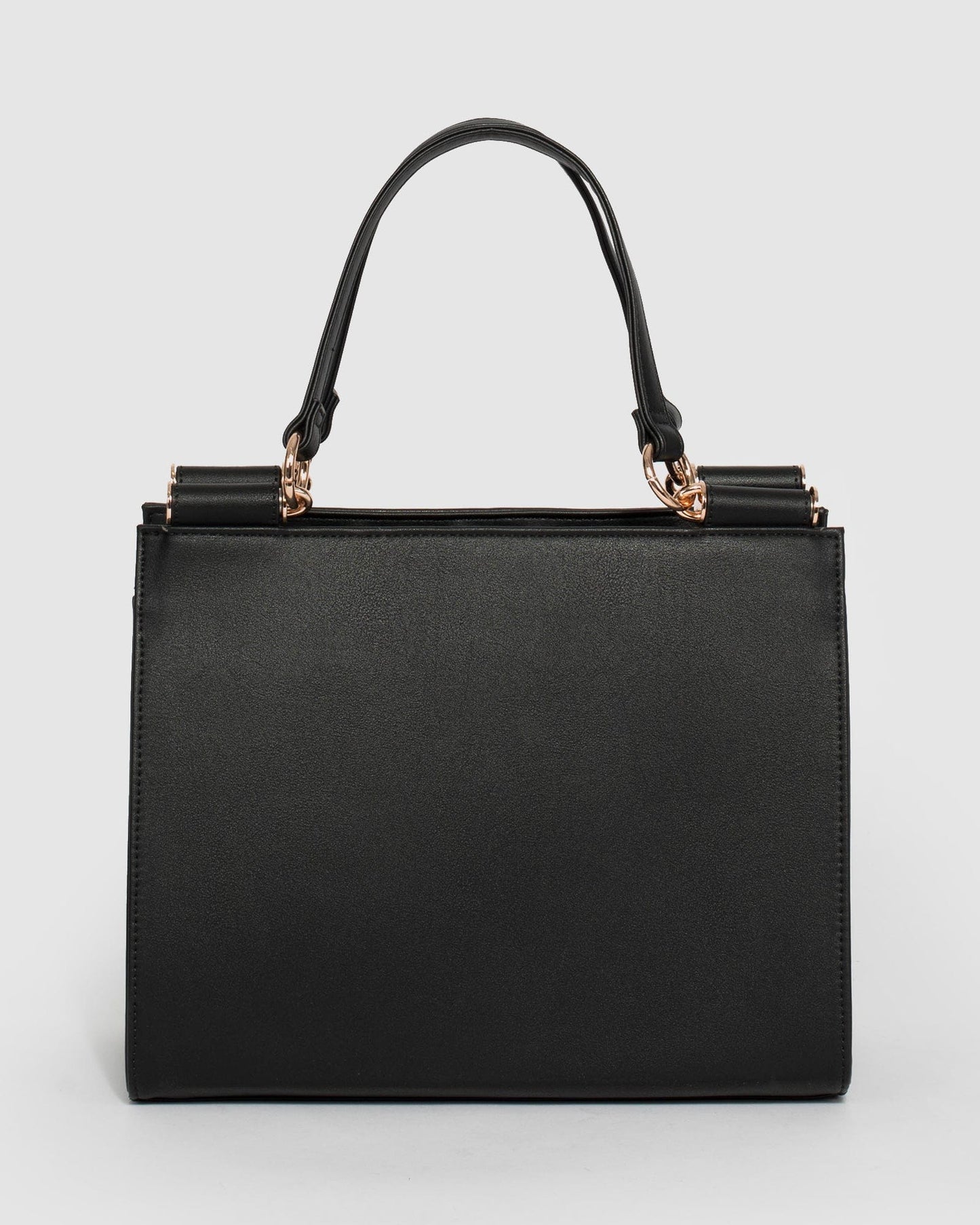 Colette by Colette Hayman Stephanie Square Lock Tote Bag (Black)
