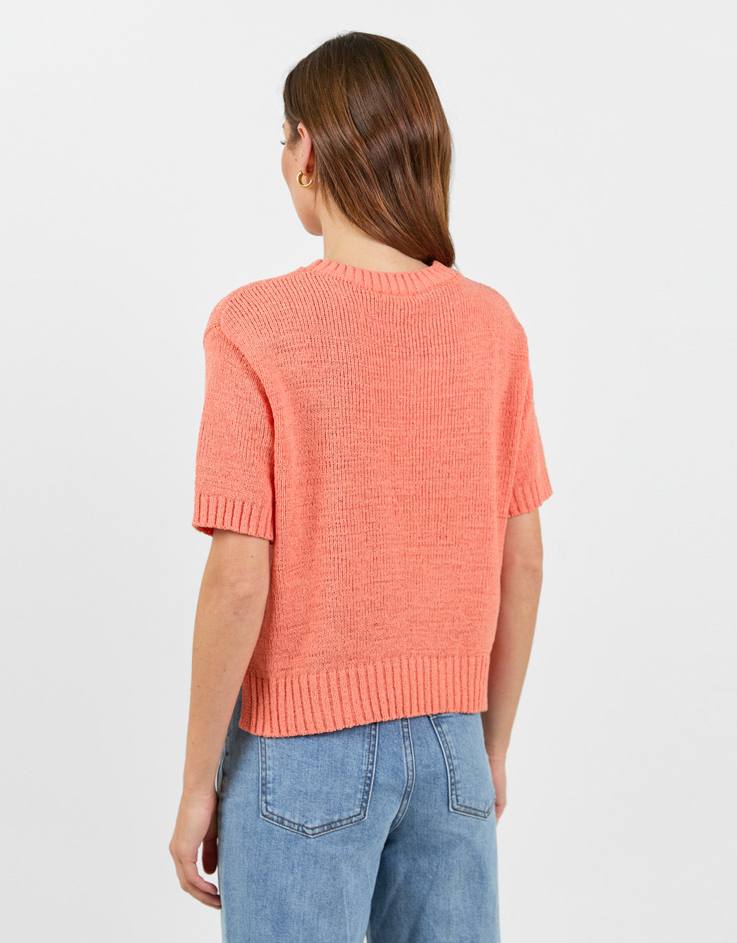 By Rosa Loveable Tape Yarn Knit Tee (Melon)