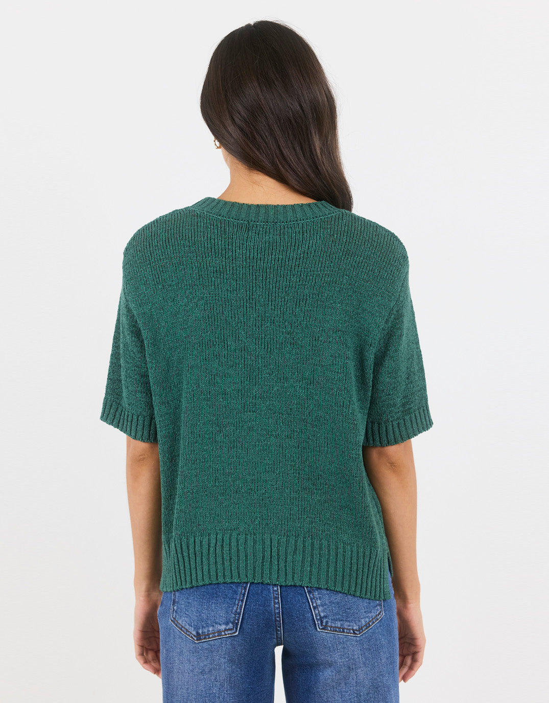 By Rosa Loveable Tape Yarn Knit Tee (Petrol)