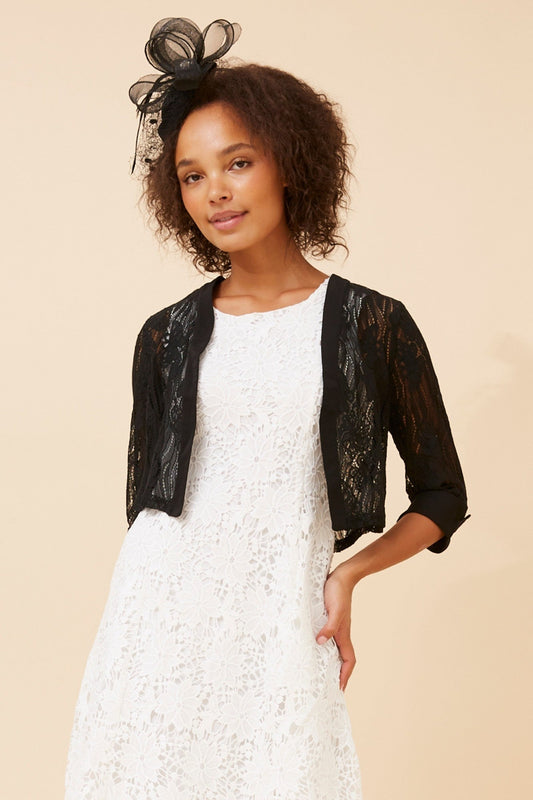 ZULEIKA LACE CARDIGAN (Black)