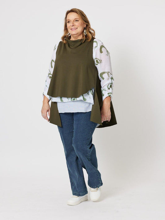 Clarity C CAMERON LAYER TOP (Khaki)