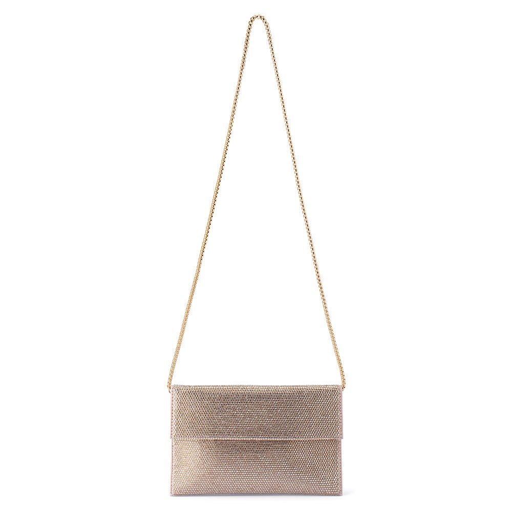 Olga Berg CARA Crystal Envlope Clutch (Champagne)