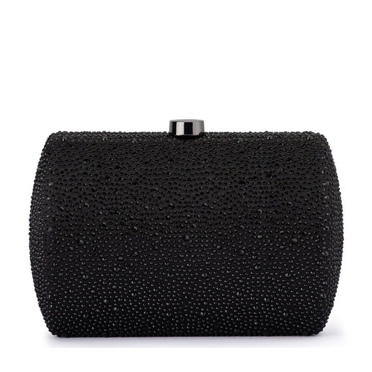 Olga Berg CAROLINA Crystal Clutch (Black)