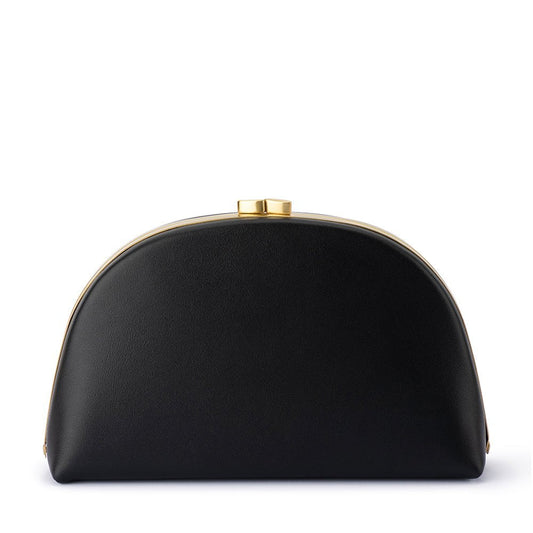 Olga Berg CELESTE Curved Clutch (Black)