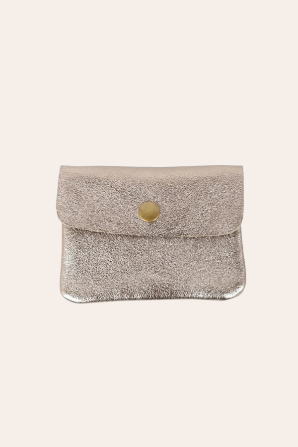 Image of Coin Purses. Product name - Coin Purse | Metallic Champagne in Champagne colour by brand - Kabana