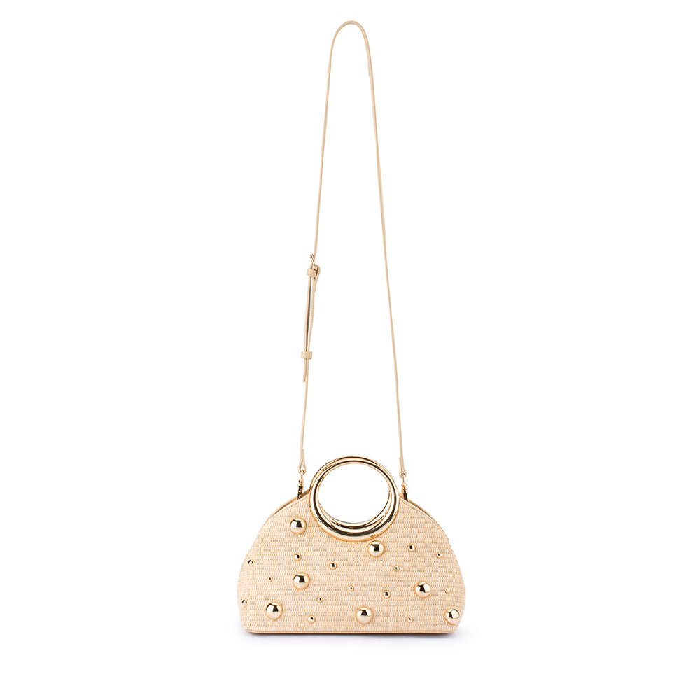 Olga Berg CHARLOTTE Woven Top Handle (Natural)