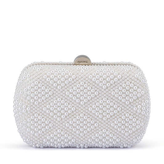 Olga Berg CLAIRE Faux Clutch (Pearl)